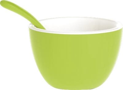 Zak!Designs Twotone Kom - Incl. Lepeltje - Melamine - Ø 7,5 cm - Groen/Wit