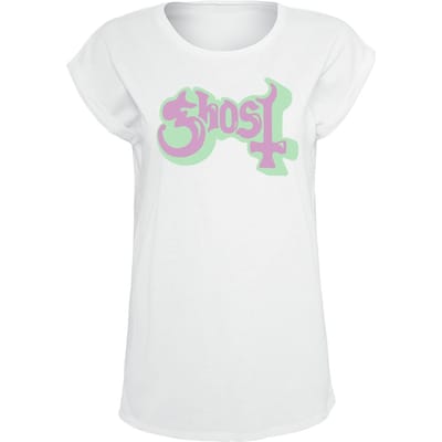 Ghost T-shirt - Bubble Logo - S tot XL - voor Vrouwen - wit