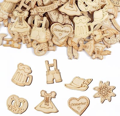Cosensi - Houten Oktoberfest Confetti met Beierse Motieven voor Tafeldecoratie