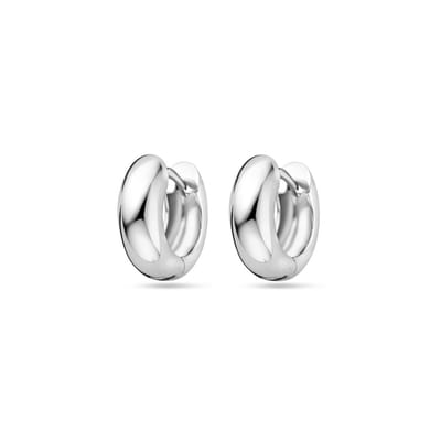 Zilver Gerhodineerd Klapoorringen 13,5 Mm 1339832