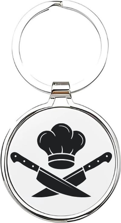 Akyol - Chefkok Sleutelhanger - kok - De beste kok - Chef - chefkok - keukenmedewerker - Koken - eten - restaurant - keukenmeester - Koksmuts - Keuken - kelner - sterrenchef - 4 x 7,5 CM