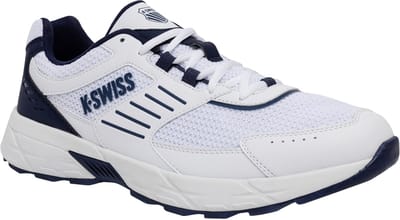 K-Swiss Heren Fario M Sneaker, Vrijetijdsschoen, 04779-124-M wit/blauw