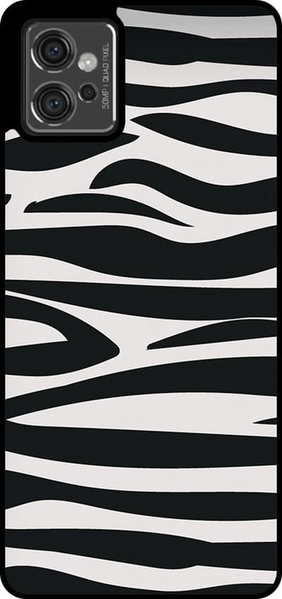 Smartphonica Telefoonhoesje Geschikt voor Motorola Moto G32 met zebra opdruk - TPU backcover case zebra design - Zwart Wit geschikt voor Motorola Moto G32