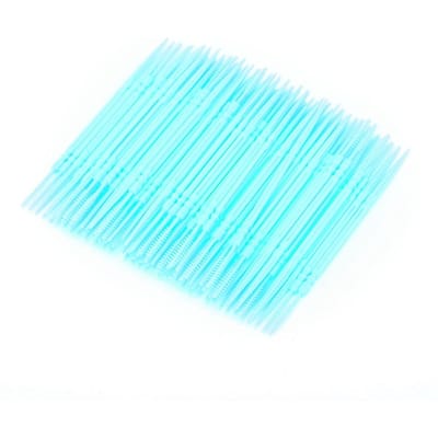 100 stuks Zak Dubbelzijdige Tandenreiniging Tandenstoker Mondverzorging Floss Pick Tandenstoker (Groen) blue