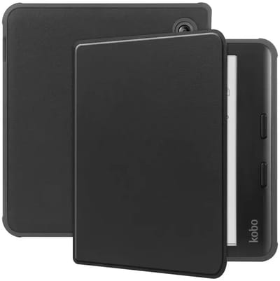E-Reader Hoes Geschikt voor Kobo Libra Colour | Book Case | Kunstlederen Beschermhoes | Zwart