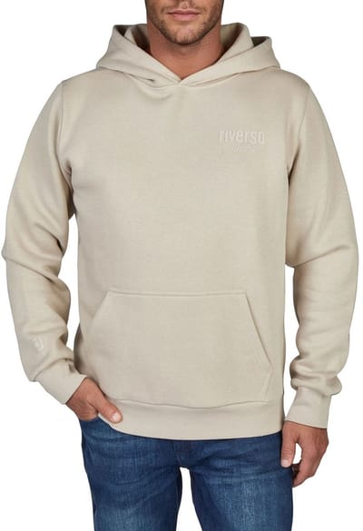 riverso Heren trui RIVScott regular fit Beige S Volwassenen Capuchon met trekkoord
