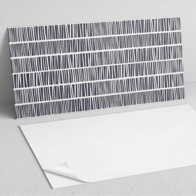 Coloray Wandpanelen Zelfklevend - Dynamisch lijnpatroon PVC Wandpaneel - 100 cm x 50 cm - Zwart Wandbekleding Zelfklevend - 1 stuk - Texturen Wandpanelen Zelfklevend - Wandpaneel Keuken - Wandpanelen Badkamer