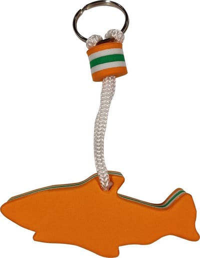 Go Go Gadget - Drijvende Sleutelhanger - Foam - Floatable keychain - Watersport - 1 stuk - Haai - Oranje
