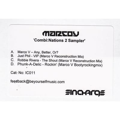 12 inch Plaat MARCO V - Combi:Nations 2 Sampler IC011 In Charge 2006 Nederland Dance & Electronica Gebruikt