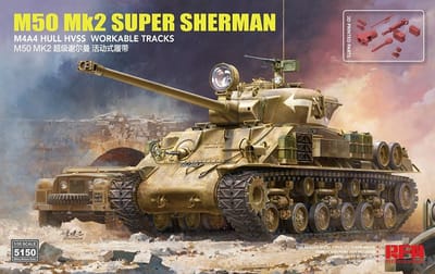 Rye Field Model Modelbouwpakket Militaire voertuigen - 5150 Israeli Tank M50 Mk2 Super Sherman - Israëlische Tank Plastic - 1:35 - Modelbouw