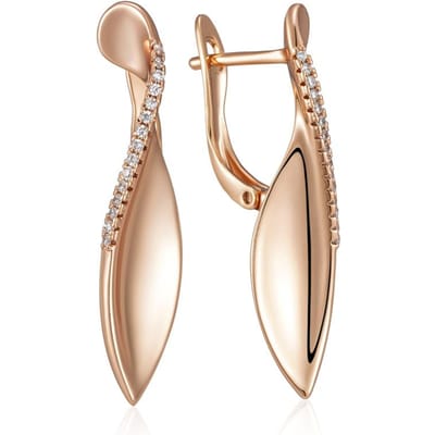Tendance Couleur Or Rose Boucles d'Oreilles Pendantes Brillantes Pour Femmes Mode Créatif Zircon Naturel Unique Romantique Bijoux Quotidien beige