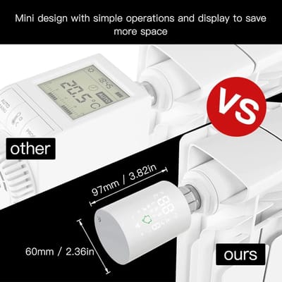 Slimme thermostaatkraan - Digitale thermostaat - Energie besparen - APP-gestuurd draaibaar scherm - M30 x 15 mm