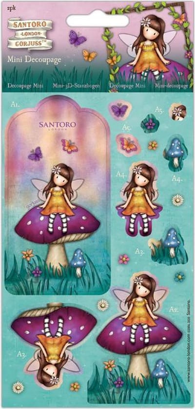 Gorjuss Mini Decoupage (2pk) - Santoro - Faerie Folk (GOR 169131)