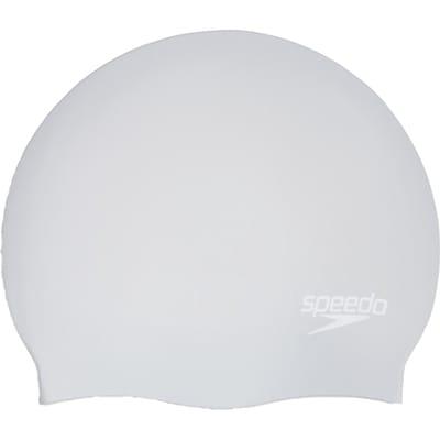 Speedo Unisex Zwemuts Lang Haar voor Volwassenen (Zilver/Wit)