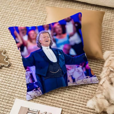Violinist A-Andre Rieu Kussensloop Anti-Mijt Onzichtbare Rits Bank Bank Short plush 40*40(CM)-1Pcs