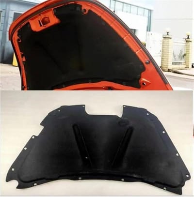 Motorkap Isolatie - Geluidsisolatie Katoen - Motor Bescherming - Warmte & Geluid Dempend - 25.4 x 12.7 cm - Zwart