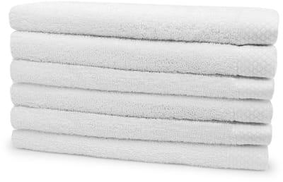 Eleganzzz Handdoeken Set - Set van 6 - Badhanddoeken 70x140cm - Badlakens - Handdoek - 420 gr/m2 - 100% Katoen - white