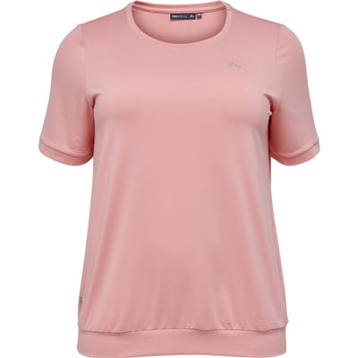Only Play - Maat 48/50 Curvy Clarise Sporttop Korte Mouwen - Strawberry Pink