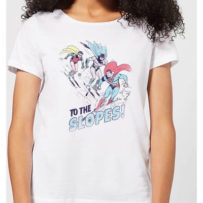 DC To The Slopes! Women's Christmas T-Shirt - White - XS