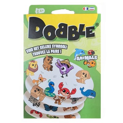 Dobble Animals Jr Kids Kaartspel - Vind het gelijke symbool - Pocketeditie