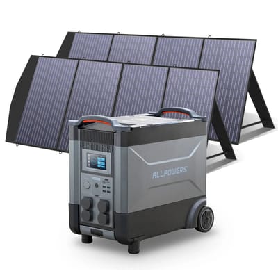 ALLPOWERS Solar Generator Kit 4000W (R4000 + SP033 200W Solar Panel) - R4000+2pcs SP033 200W Solar Panel