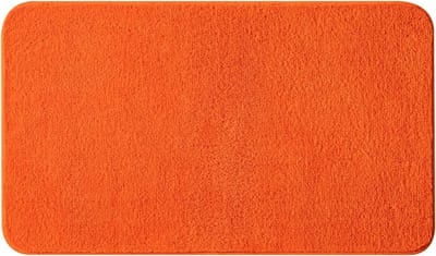 Badmat - Badkamervloerlaken Vloermat - Voorkom Natte Vloeren - Zachte Microvezels - 40x60 cm - Oranje