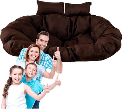 Hangend Ei Zitkussen - Schommelstoel Kussen - Ontspannen Buiten Zitten - Extra Dikke Vulling - 115x80cm - Donker Koffie