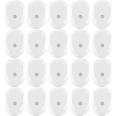 20 stuks zak NonWoven Stof Knop Type Elektrode Pads voor TENS Massager Fysiotherapie Machine white