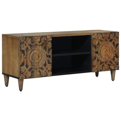 vidaXL - TV - Kast - Bruin - 105 - x - 33,5 - x - 46 - cm - Massief - Mango - Hout
