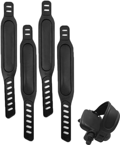 Fiets Accessoires - Pedaalriemen 2 Paar - Verstelbare Lengte Universele Pedaalriem - Fiets Riemen - Pedal Straps - Pedaalriemen - Universele Pedaalriemen - Rubberen Pedaalriemen - Rubberen Antislip Hometraineronderdelen - Geschikt Voor Fietspedalen