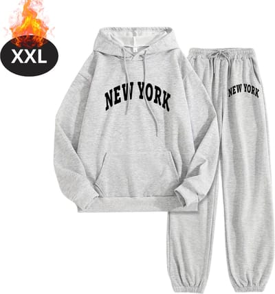 Nivard Joggingpak - Huispak - Volwassenen - Trainingspak - Comfortabel - Joggingsbroek - Tracksuit - Dames - Winter - Grijs - XXL