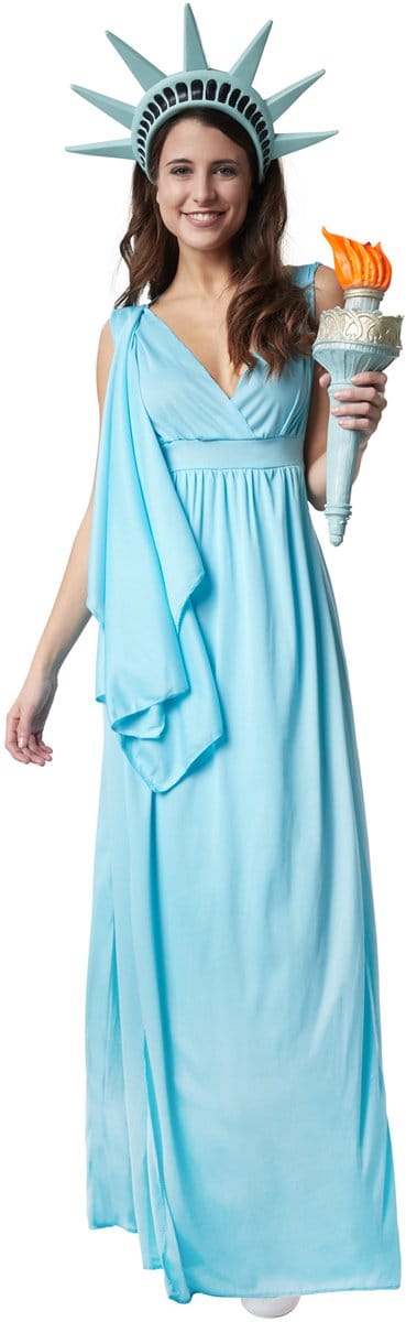 dressforfun - Godin der vrijheid M - verkleedkleding kostuum halloween verkleden feestkleding carnavalskleding carnaval feestkledij partykleding - 302519