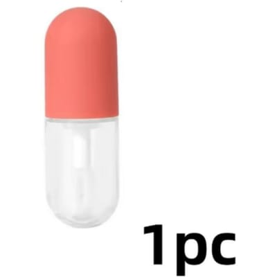 1 Stuks Navulbare Mini Lipgloss Tube Leuke Capsule-Vormige Lippenstift Sample Flesjes Voor DIY Lipolie Reizen Make-up Gereedschap 1pcs