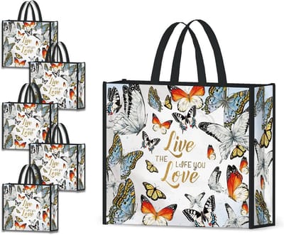 Dailygoody - Herbruikbare Boodschappentassen - Opvouwbaar en Milieuvriendelijk - Groene Tote Bag - Palmboom Bladeren - Duurzaam en Stijlvol - Geschikt
