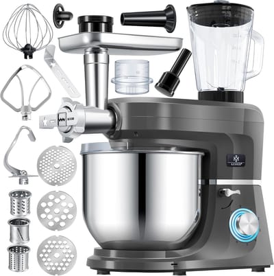 Keukenmachine - Multifunctionele Mixer - Deeg Maken - Krachtige 1500W Motor - 5.5L Kom - Antraciet