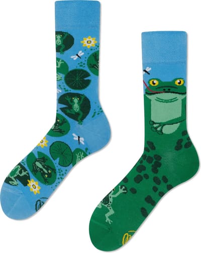 Many Mornings unisex sokken - Froggy Frog - Unisex - Maat: 35 - 38