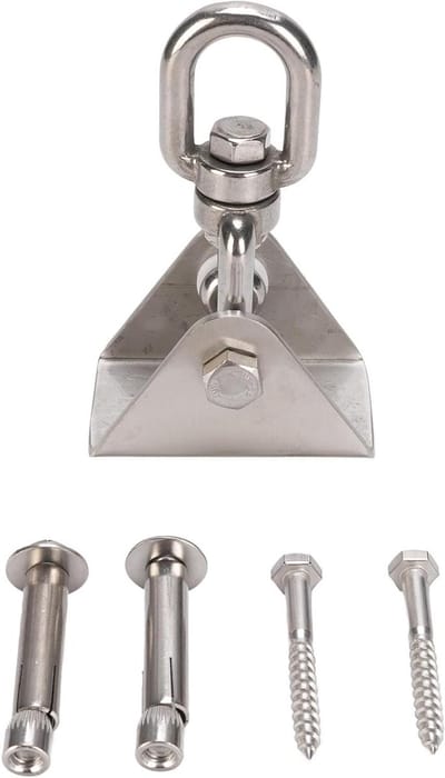 Draaibare Schommelhaken - Hangmat Ophanging - Veilig Ophangen - 360 Graden Rotatie - 1200 Lb Capaciteit - Zilverkleurig