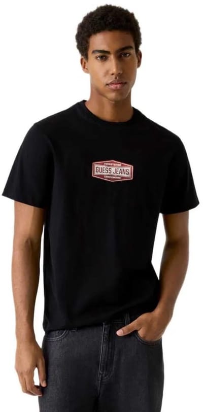 Guess Jeans M6ri41k8fq4 T-shirt Met Korte Mouwen Zwart M Man