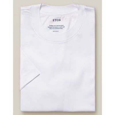 Eton T-Shirt Filo di Scozia Jersey Wit / male