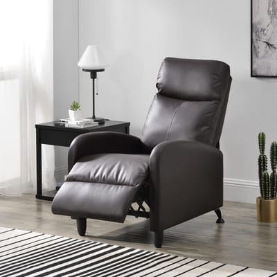 Verstelbare relaxfauteuil 102x60x92 cm kunstleer bruin