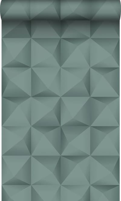 Origin Wallcoverings behang 3D-motief petrolblauw - 50 x 900 cm - 347961