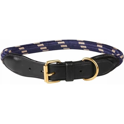Touw leren hondenhalsband Weatherbeeta