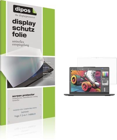 dipos – 2x Matte Beschermfolie geschikt voor Lenovo Yoga 7 2-in-1 14IML9 | Krasbestendige & antireflecterende Screenprotector Ultra-Thin