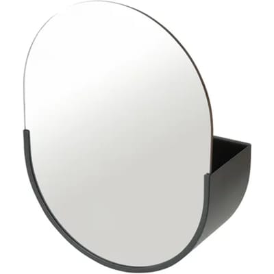 Duraline Schap Met Spiegel Matzwart Staal 30x42x10cm
