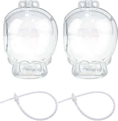 Set van 2 Transparante Acryl Beschermhoezen voor Verzamelpoppen - Stofbestendig en Krasbestendig - Displaydoos met Lanyard