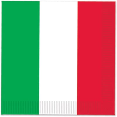 feestdecoraties 100 stuks Italië vlag groen wit en rood servetten voor Italiaanse feestbenodigdheden