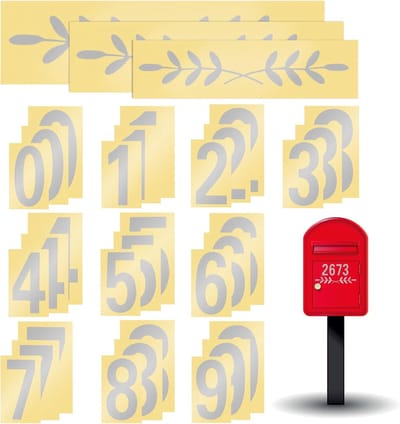 30 Stuks Zilverkleurige Zelfklevende Reflecterende Cijferstickers | Waterdichte cijferetiketten voor brievenbussen, deuren, auto’s en magazijnnummering buiten