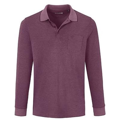 Poloshirt lange mouwen Van Bugatti pink