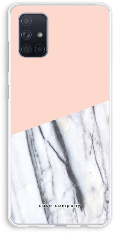 Case Company® - Hoesje geschikt voor Samsung Galaxy A71 hoesje - A touch of peach - Soft Cover Telefoonhoesje - Bescherming aan alle Kanten en Schermrand