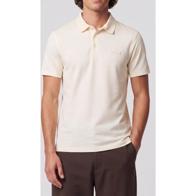 Calvin Klein Ss Slim Supima Logo Polo Papyrus Taglia: S | Polo Outlet | Uomo